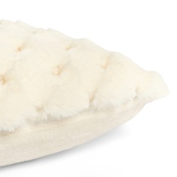 OHS Jumbo Waffle Fur Cushion Cover, White - 45 x 45cm - thumbnail 4
