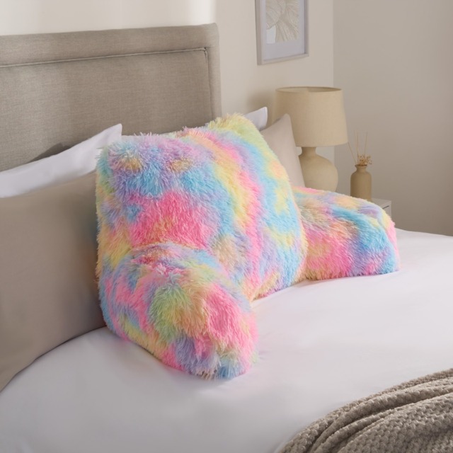 OHS Long Hair Cuddle Cushion - Rainbow Tie Dye - image 1