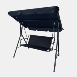 OHS 3 Seater Swing Bench With Canopy - Black - thumbnail 5