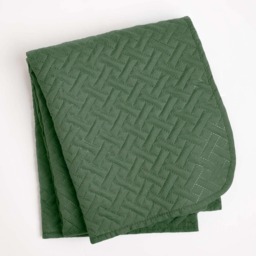 OHS Quilted Throw, Forest Green - 200 x 240cm - thumbnail 2