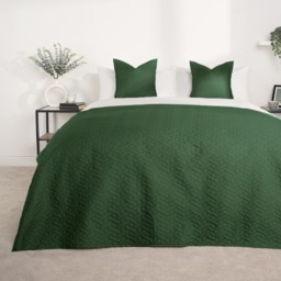 OHS Quilted Throw, Forest Green - 200 x 240cm