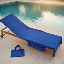 OHS Beach Towel in a Bag - Cobalt Blue - thumbnail 3