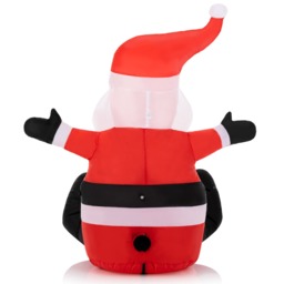 OHS Indoor/Outdoor Self-Inflating Santa Light-Up Porch Decoration - Red - thumbnail 4