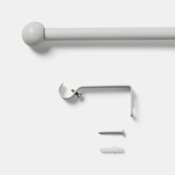 OHS 28mm Extendable Ball Curtain Pole, White - 120-220cm - thumbnail 4