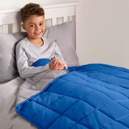 OHS Kids Supersoft Reversible Weighted Blanket, Blue/Grey - 3kg - thumbnail 2