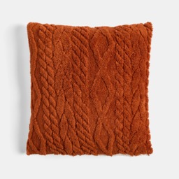 OHS Cable Knit Cushion Covers, Rust - 45 x 45cm - thumbnail 4