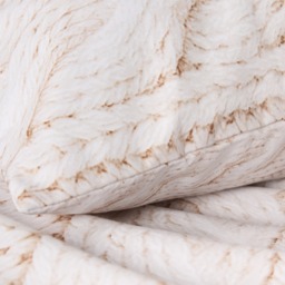 OHS Cable Knit Print Duvet Cover Set, Natural - Super King - thumbnail 3