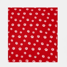 OHS Pet Paw Print Fleece Throw - Red - thumbnail 4