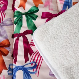 OHS Multi Bow Coverless Sherpa Fleece 10.5 Tog Duvet Set, Multi - Double - thumbnail 3