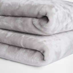 Luxury Faux Fur Mink Fleece King Size Throw - Silver - thumbnail 4