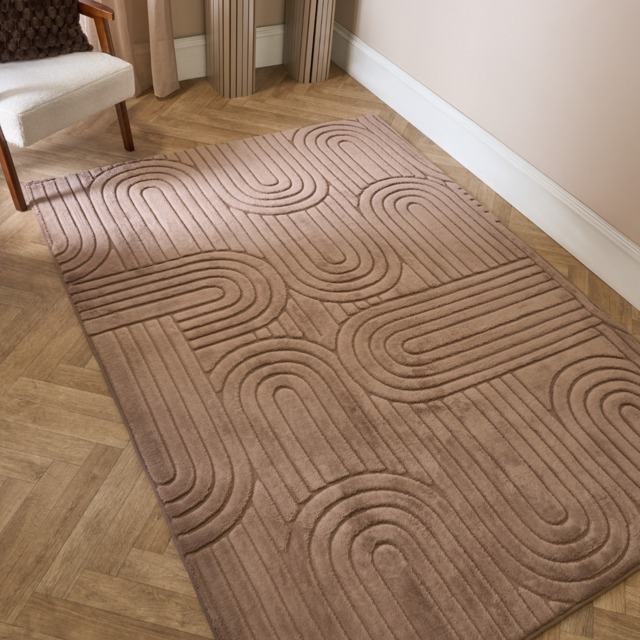 OHS Tufted Arches Rug, Mocha - 120 x 170cm - image 1