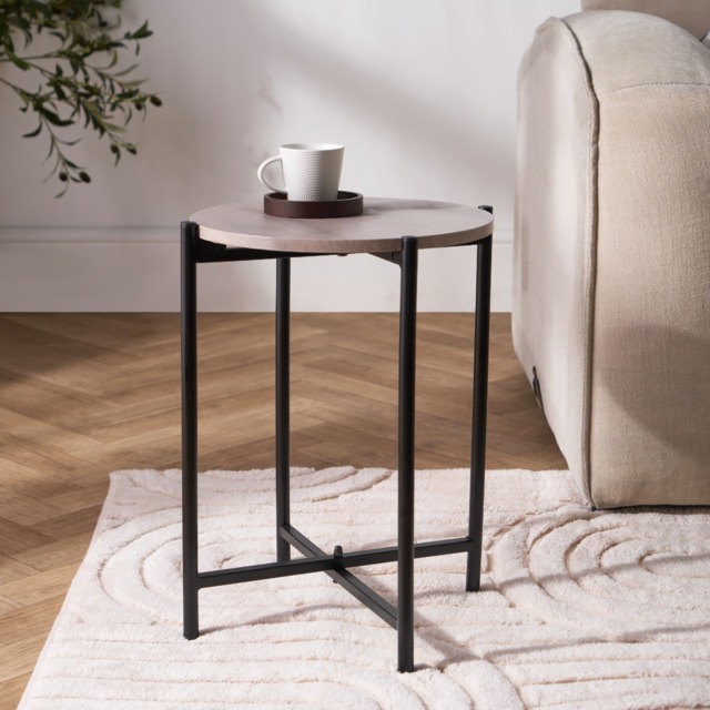 OHS Round Side Table - Light Wood - image 1