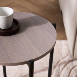 OHS Round Side Table - Light Wood - thumbnail 2