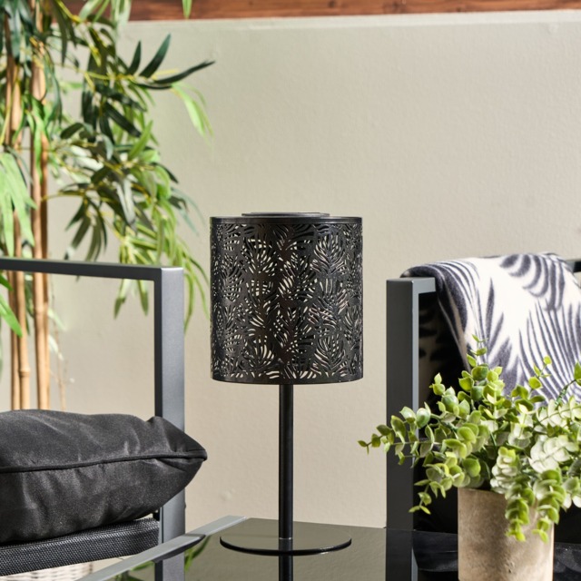 OHS Solar Metal Table Lamp - Black - image 1