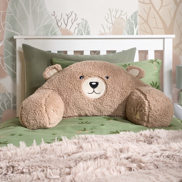 OHS Bobby The Bear Cuddle Cushion - Brown - image 1