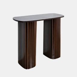 OHS Madison Ribbed Console Table - Dark Wood - thumbnail 4