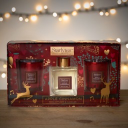 Starlytes Christmas Reed Diffuser & Scented Candle Set - Apple Cinnamon - thumbnail 2