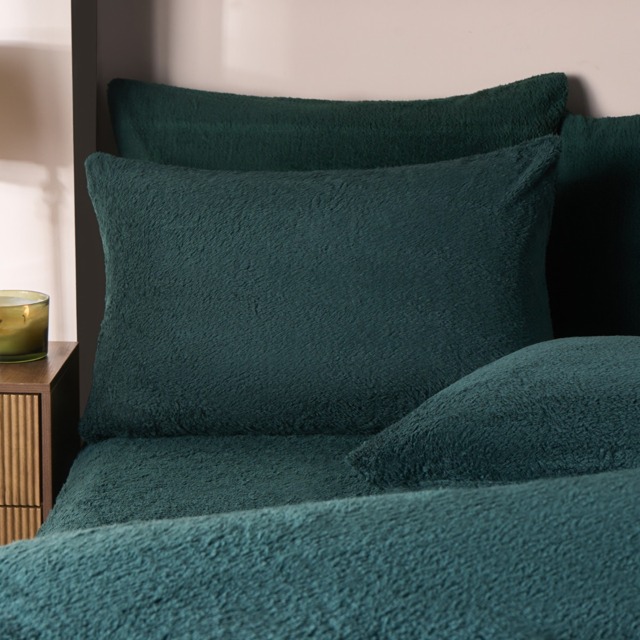 OHS Teddy Fleece Pillowcases - Forest Green - image 1