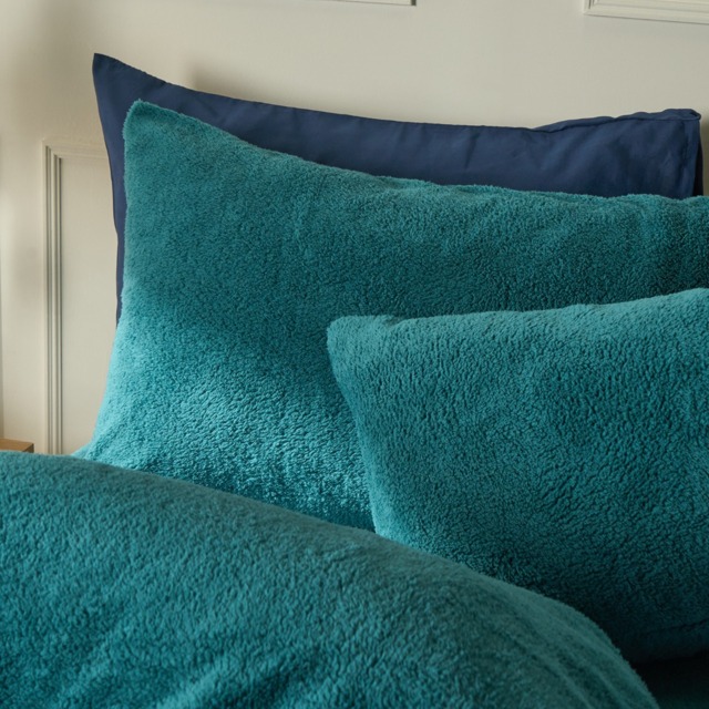 OHS Teddy Fleece Pillowcases - Teal - image 1