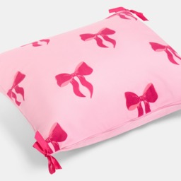 OHS Bow Print Cushion Covers, Pink - 45 x 45cm - thumbnail 5
