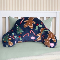 OHS Kids Gingerbread Man Fleece Cuddle Cushion - Navy - thumbnail 2