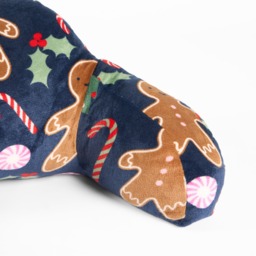 OHS Kids Gingerbread Man Fleece Cuddle Cushion - Navy - thumbnail 5