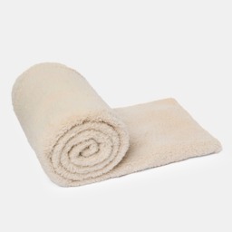 OHS Teddy Fleece Throw, 200 x 240 cm - Natural - thumbnail 4