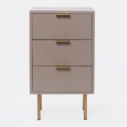OHS Ribbed 3-Drawer Bedside Table - Natural - thumbnail 4