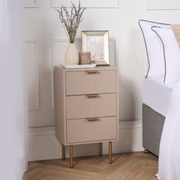 OHS Ribbed 3-Drawer Bedside Table - Natural - thumbnail 2