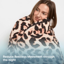 OHS Leopard Print Supersoft Weighted Blanket, Natural - 8kg - thumbnail 4