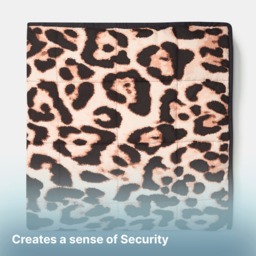 OHS Leopard Print Supersoft Weighted Blanket, Natural - 8kg - thumbnail 5