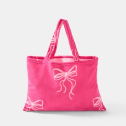 OHS Bow Print Beach Towel in a Bag - Pink - thumbnail 5