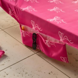 OHS Bow Print Beach Towel in a Bag - Pink - thumbnail 2