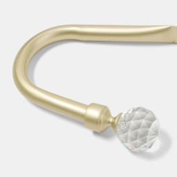 OHS 2 Pack Crystal Ball Curtain Rod Tie Backs - Brushed Gold - thumbnail 4