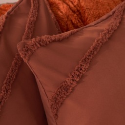 OHS Tufted Contour Cushion Covers, Rust - 45 x 45cm - thumbnail 2