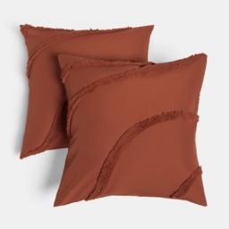 OHS Tufted Contour Cushion Covers, Rust - 45 x 45cm - thumbnail 3