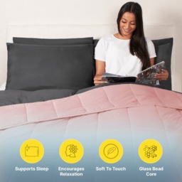 OHS Supersoft Weighted 8kg Blanket, Blush Pink - 150 x 200cm - thumbnail 2