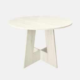 OHS Travertine Effect Round Dining Table - Natural - thumbnail 3