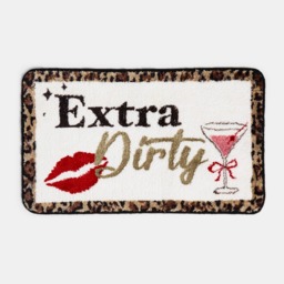 OHS Extra Dirty Slogan Tufted Bath Mat - Multi - thumbnail 2