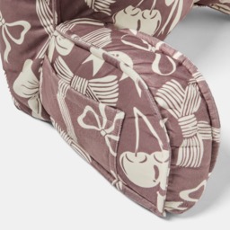 OHS Bow Print Cuddle Cushion with Head Rest - Natural - thumbnail 5
