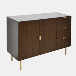 OHS Ribbed Sideboard - Dark Wood - thumbnail 3