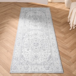 OHS Washable Vintage Printed Runner - Grey - thumbnail 3