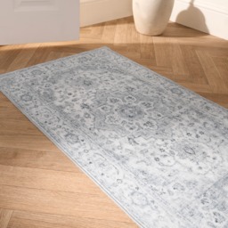 OHS Washable Vintage Printed Runner - Grey - thumbnail 4
