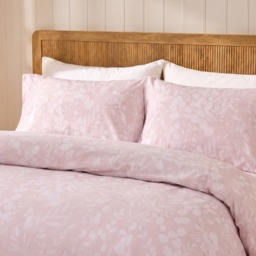 OHS Floral Print Brushed Cotton Flannelette Duvet Cover Set, Natural - King