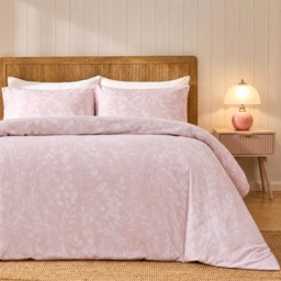 OHS Floral Print Brushed Cotton Flannelette Duvet Cover Set, Natural - King - thumbnail 2