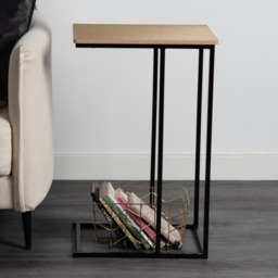 OHS C Shape Side Table - Light Wood - thumbnail 2