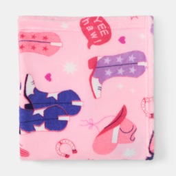 OHS Cowboy Print Ultra Soft Throw - Pink - thumbnail 4