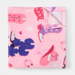 OHS Cowboy Print Ultra Soft Throw - Pink - thumbnail 5
