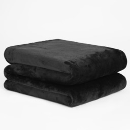 OHS Supersoft Throw, 120 X 150cm - Black - thumbnail 2