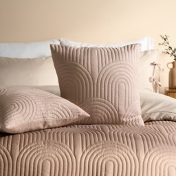 OHS 4 Pack Arches Quilted Cushion Covers - Natural